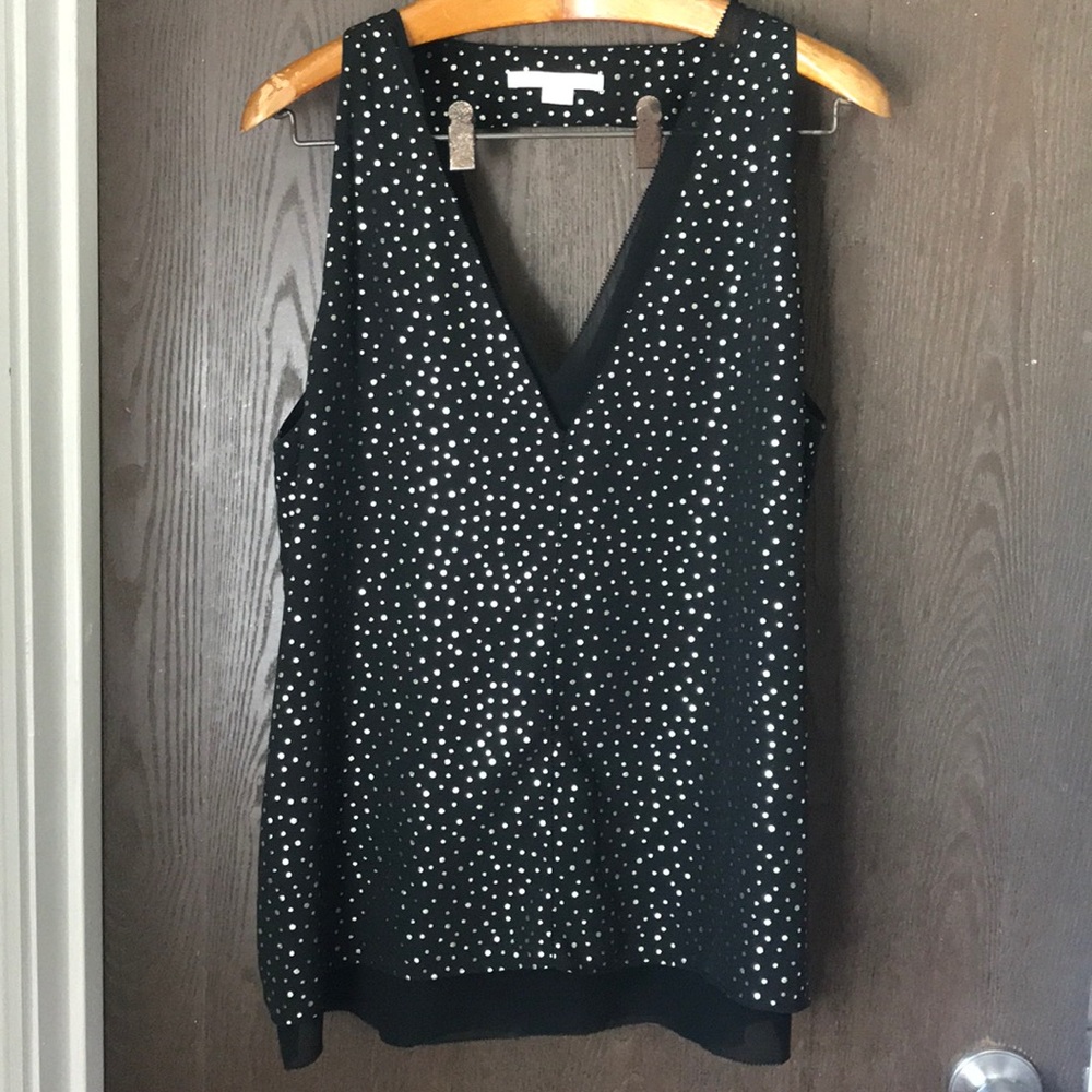 Cooper & Ella black metallic Anthropologie top L